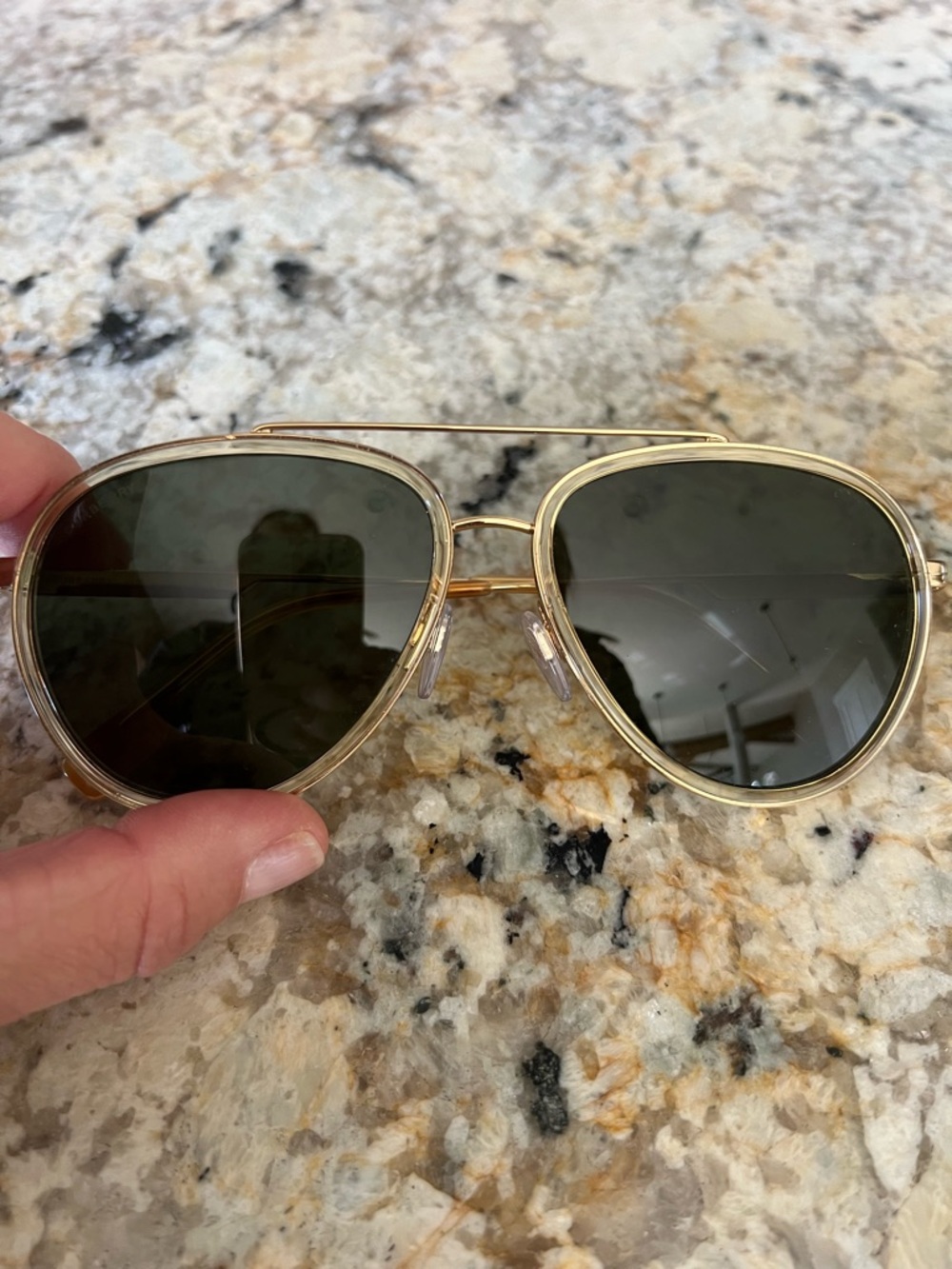 Burberry B 3125 Gold Aviator Style Sunglasses - Picture 3 of 15